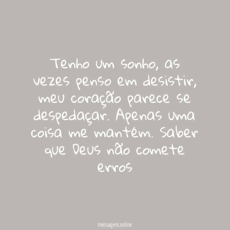 Tenho um sonho