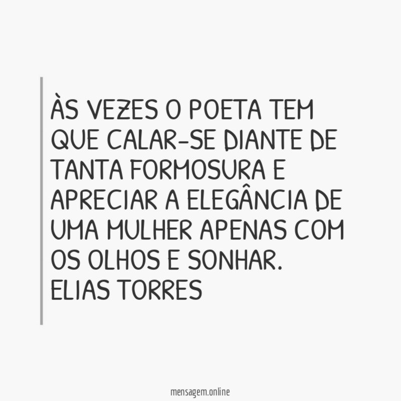 Às vezes o poeta tem que calar-se diante