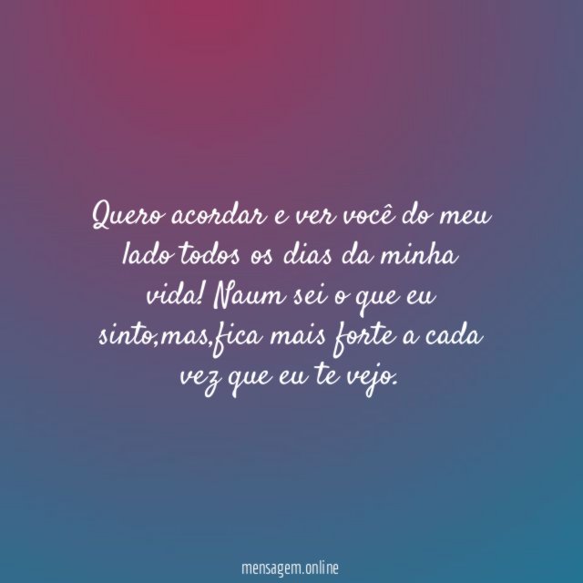 Quero acordar e ver você do meu lado
