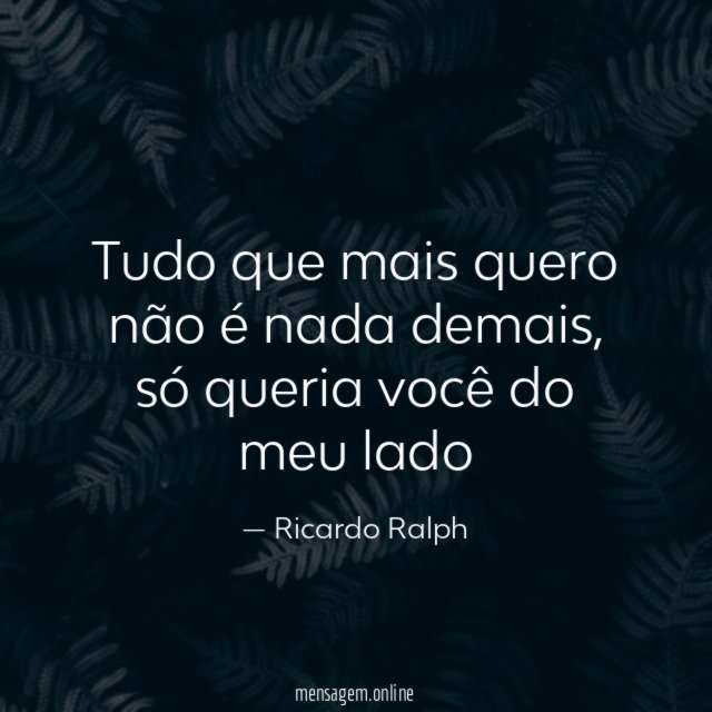 Tudo que mais quero não é nada demais
