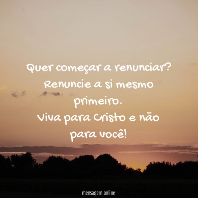 Quer começar a renunciar