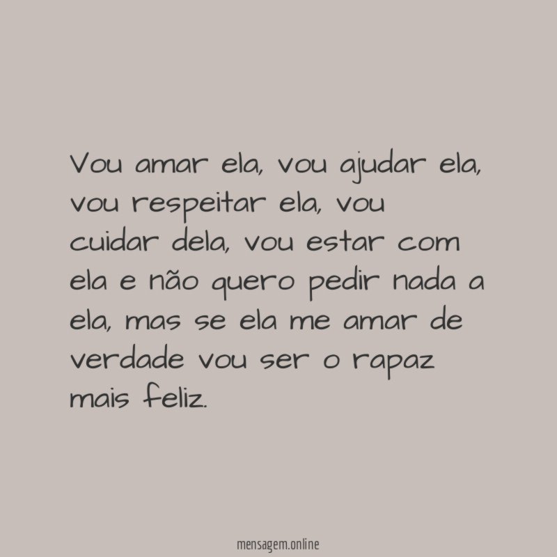 Vou amar ela