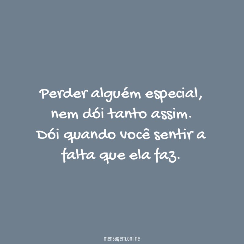 Perder alguém especial