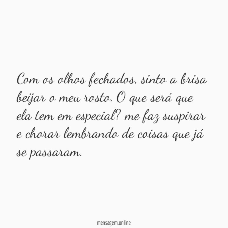 Com os olhos fechados