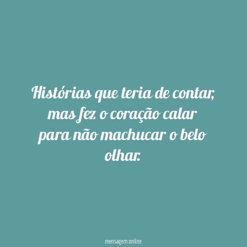 Histórias que teria de contar