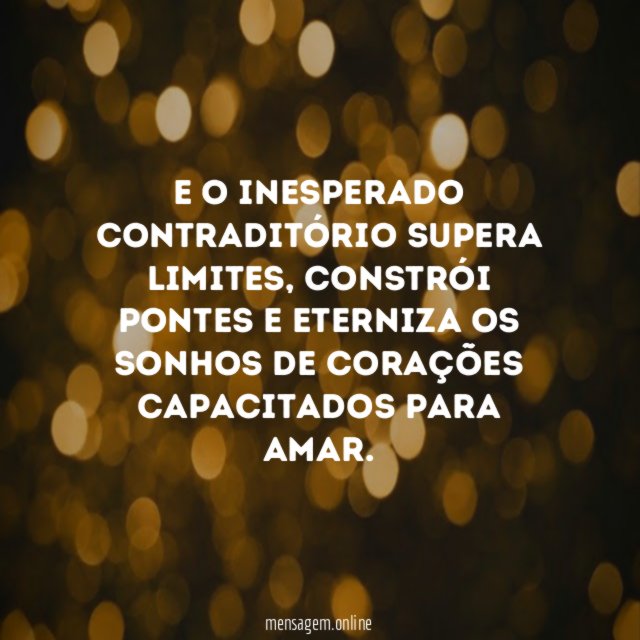 E o inesperado contraditório supera limites