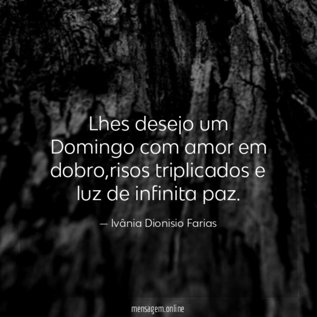 Lhes desejo um Domingo com amor em dobro