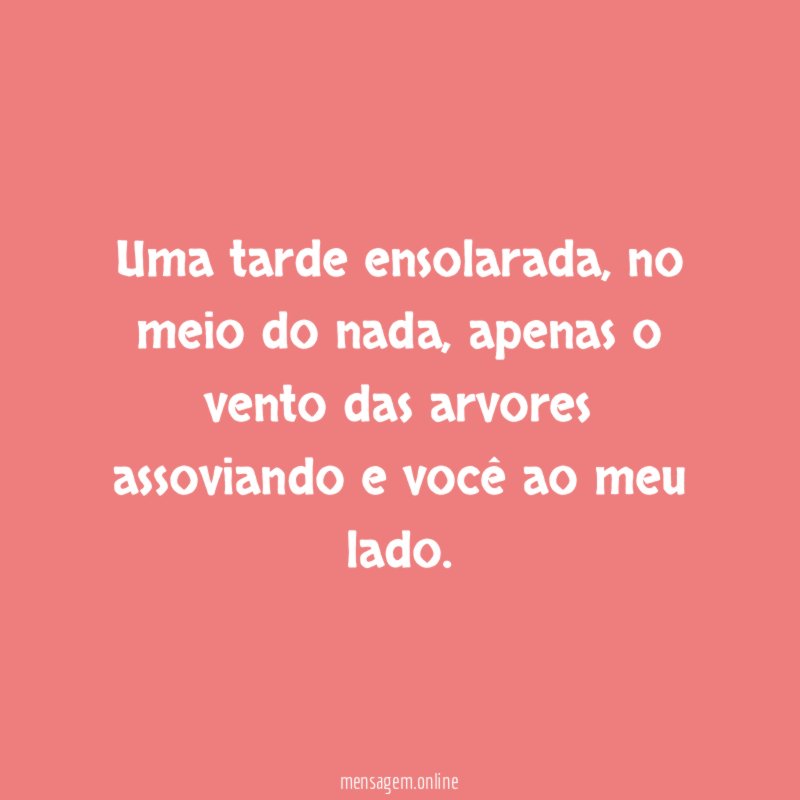 uma tarde ensolarada