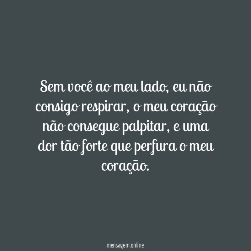 Sem você ao meu lado