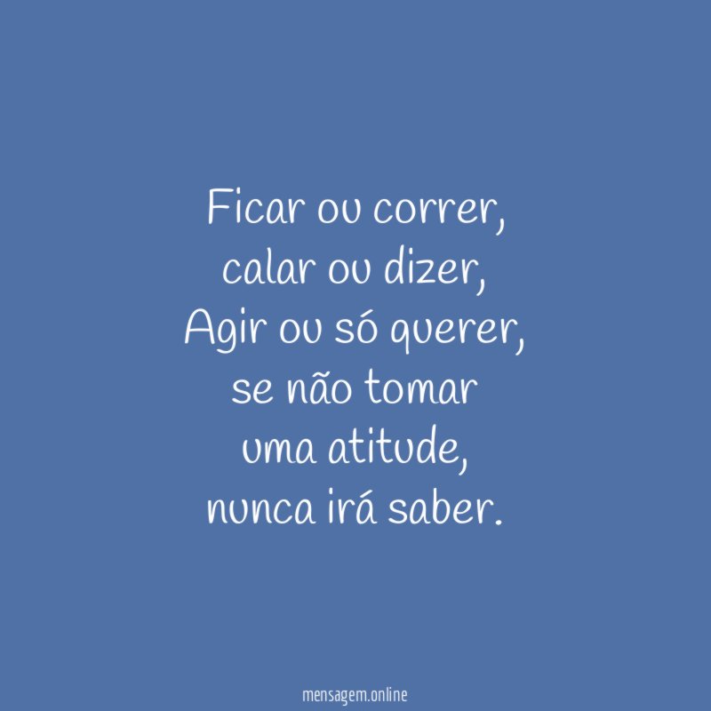 Ficar ou correr