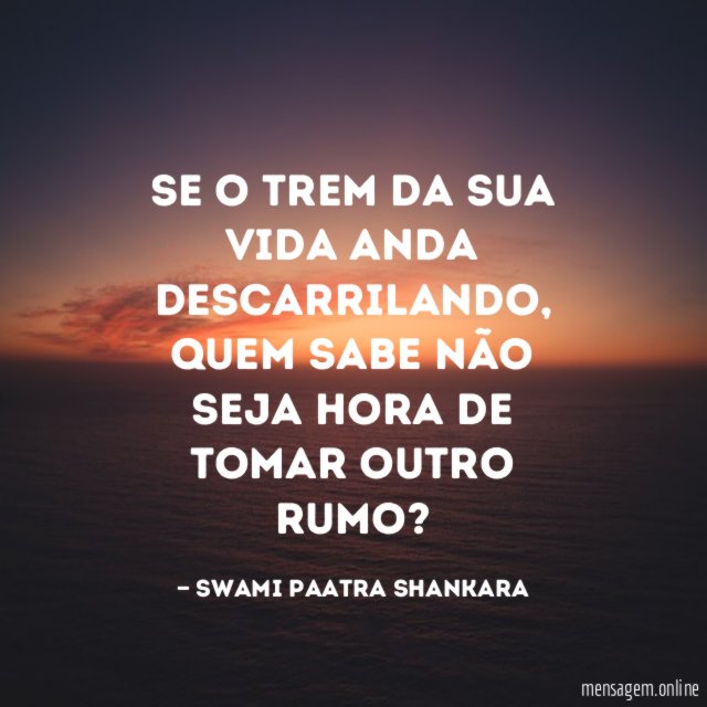 Se o trem da sua vida anda descarrilando