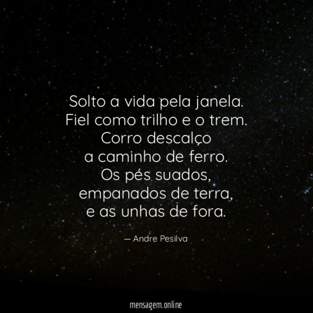 Solto a vida pela janela