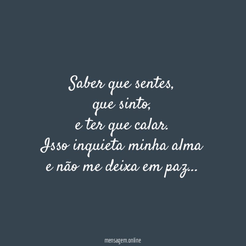 Saber que sentes