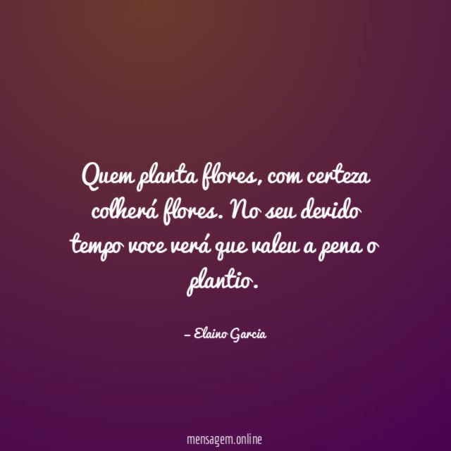 Quem planta flores