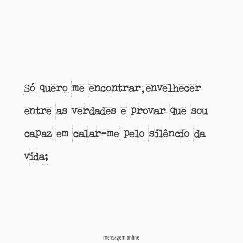 Só quero me encontrar