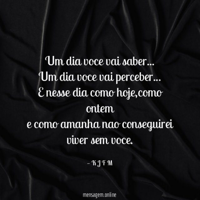 Um dia voce vai saber