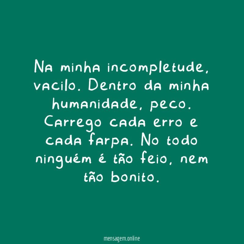 Na minha incompletude
