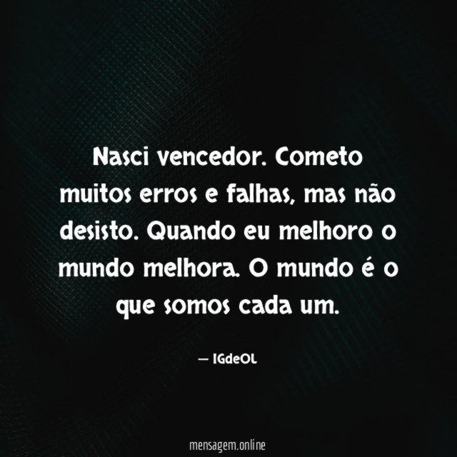 Nasci vencedor