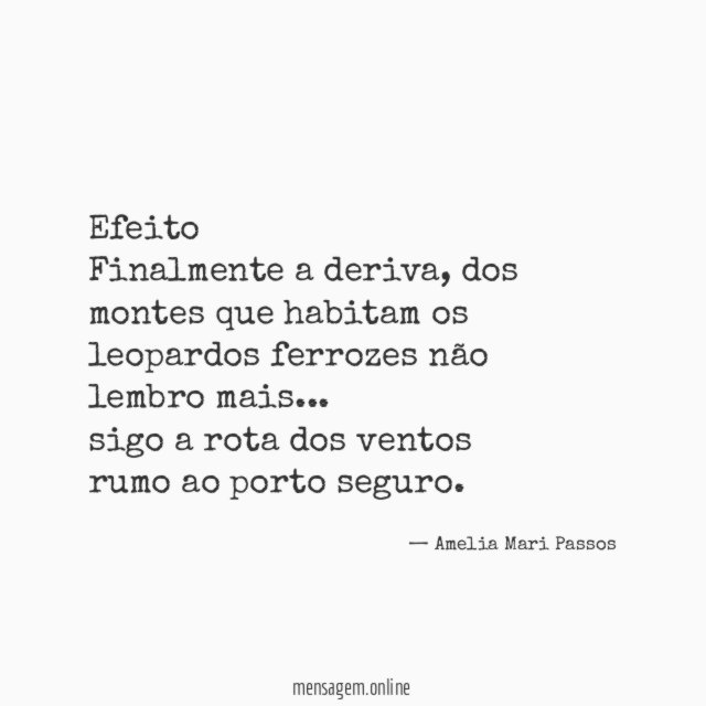 Efeito Finalmente a deriva