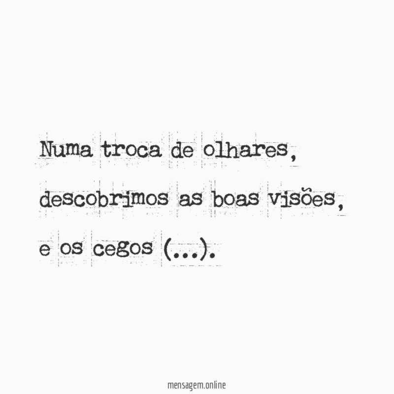 Numa troca de olhares