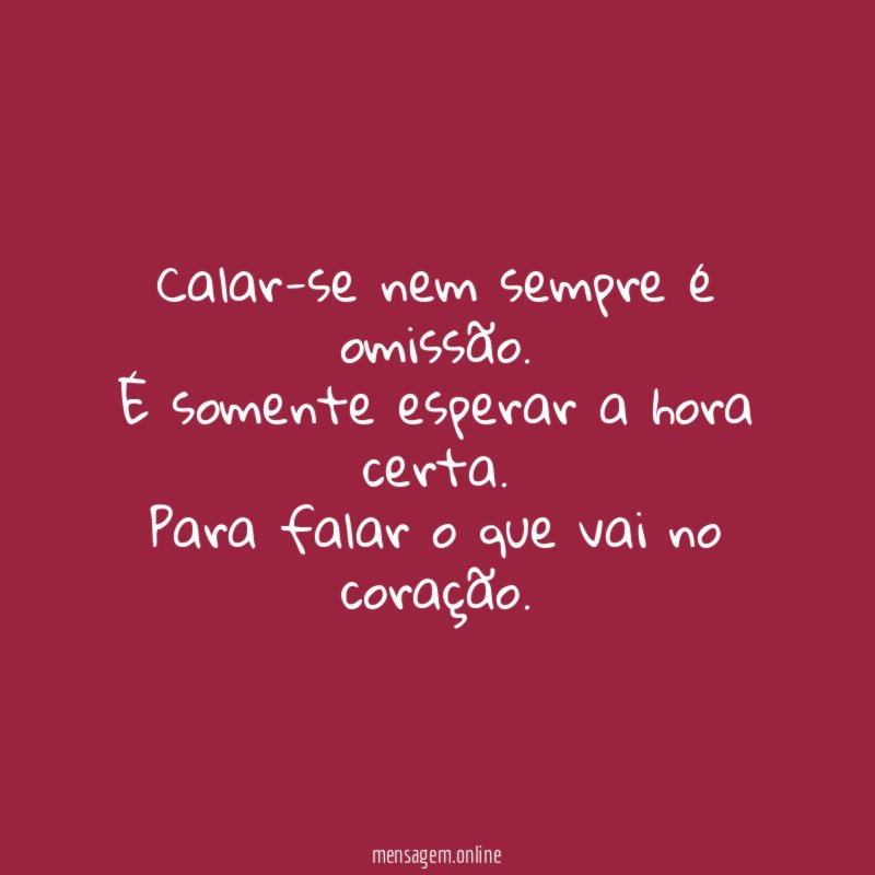 Calar-se nem sempre é omissão