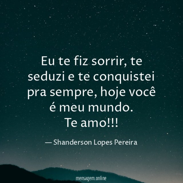 Eu te fiz sorrir