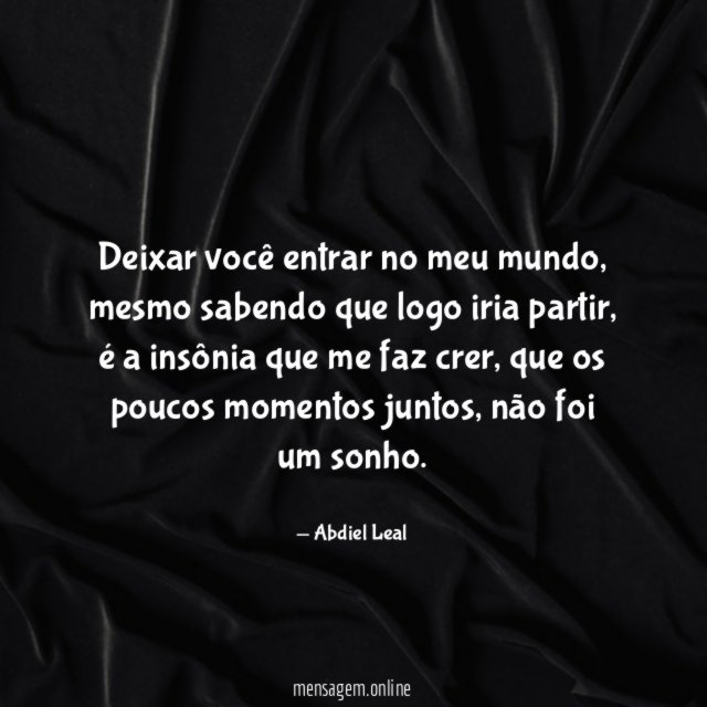 Deixar você entrar no meu mundo