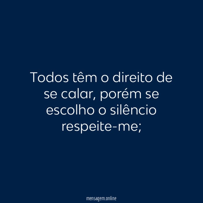 Todos têm o direito de se calar