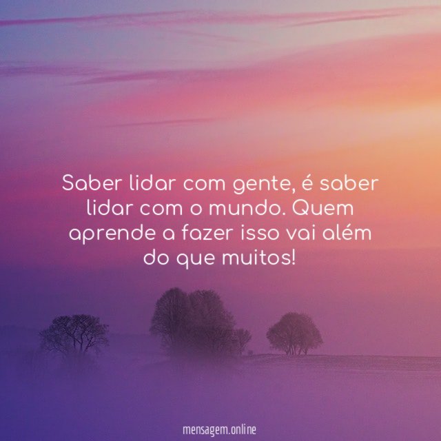 Saber lidar com gente