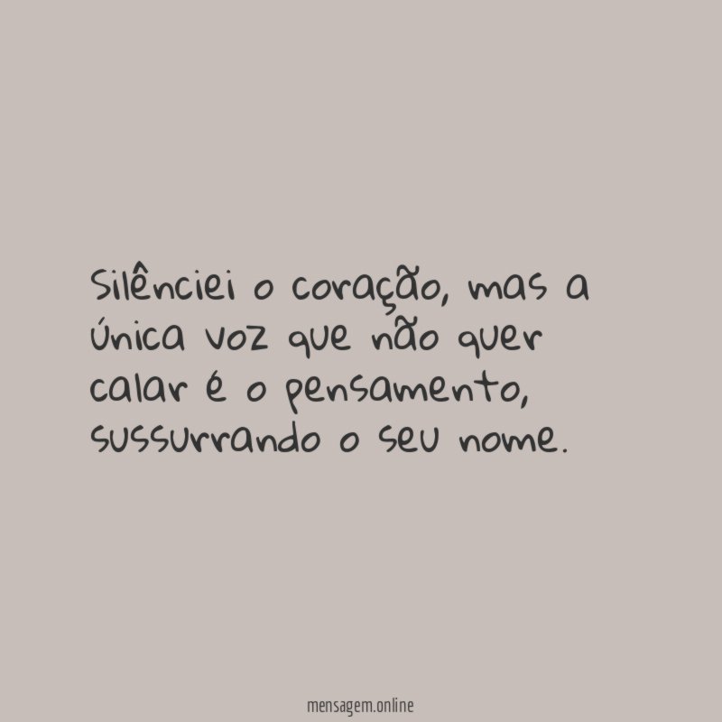 Silênciei o coração