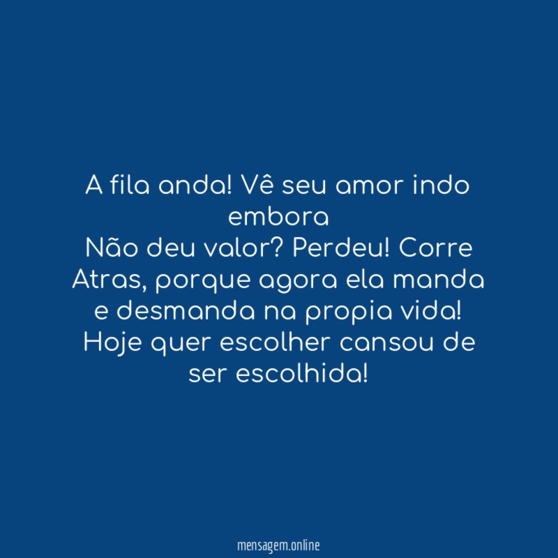 A fila anda