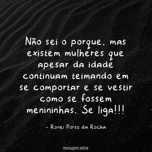 Não sei o porque