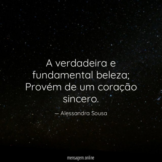 A verdadeira e fundamental beleza