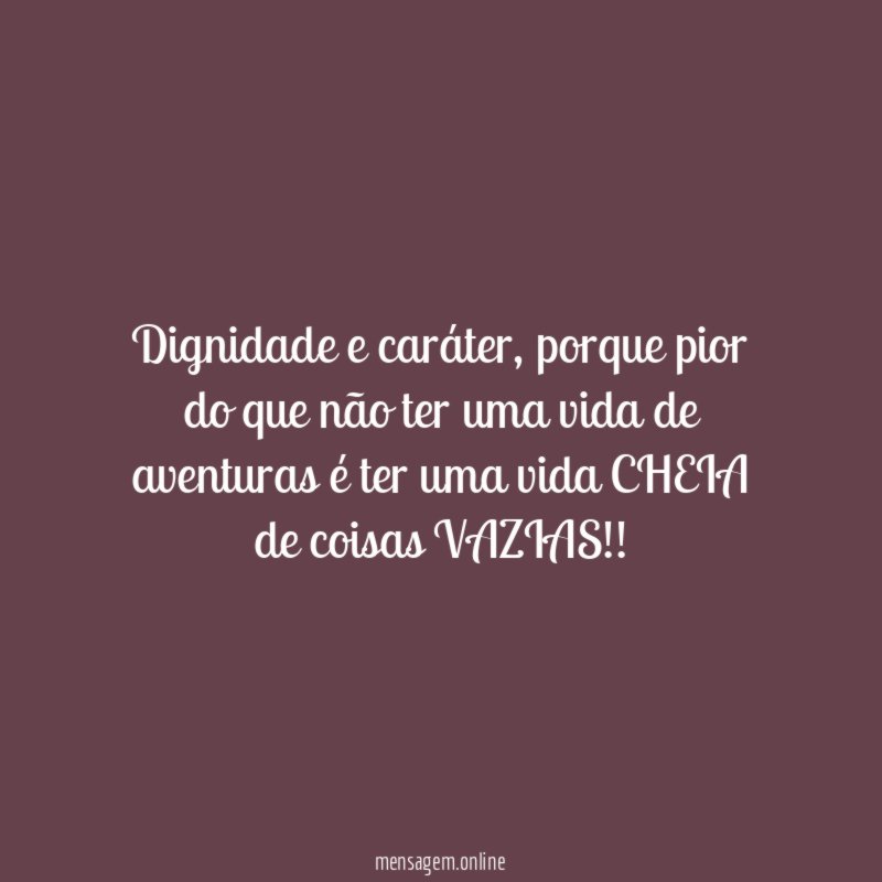 Dignidade e caráter