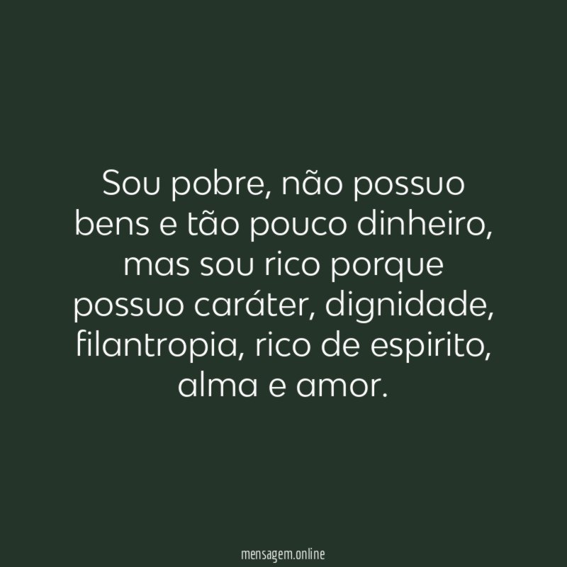 Sou pobre
