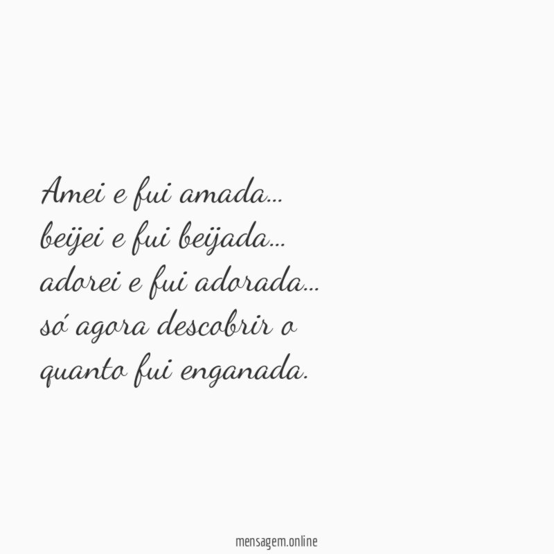 Amei e fui amada