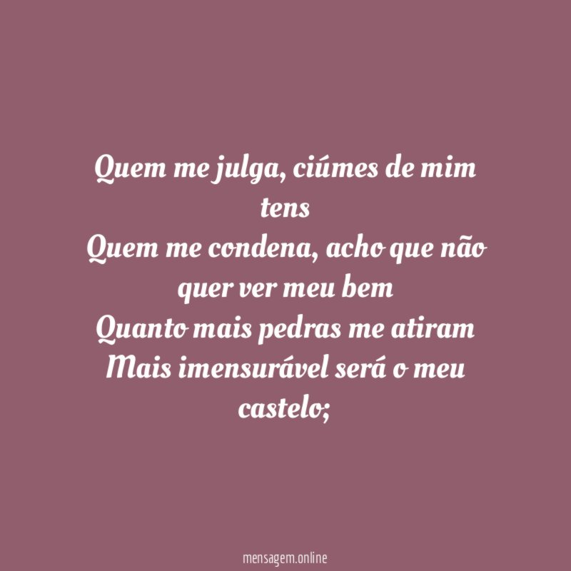 Quem me julga
