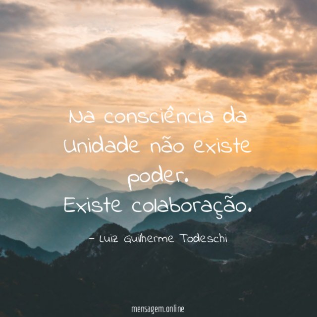 Na consciência da Unidade não existe poder