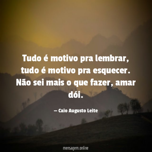 Tudo é motivo pra lembrar