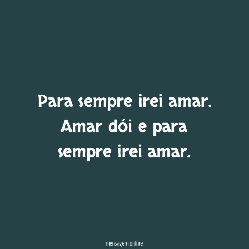 Para sempre irei amar