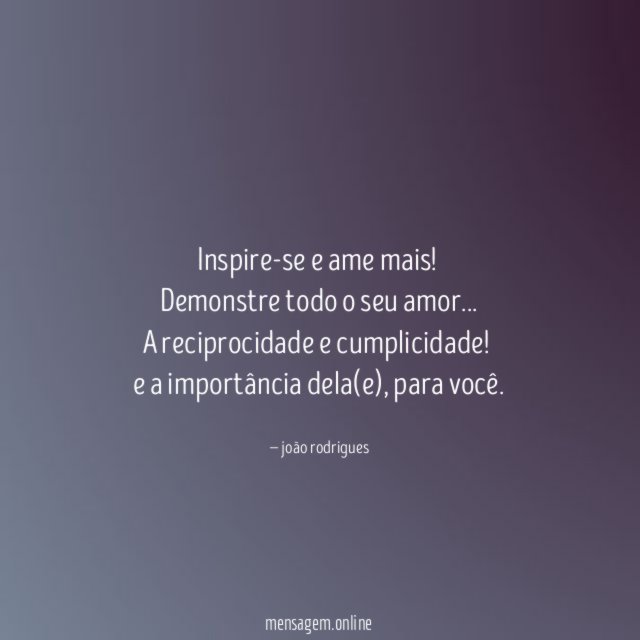 Inspire-se e ame mais