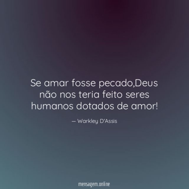 Se amar fosse pecado