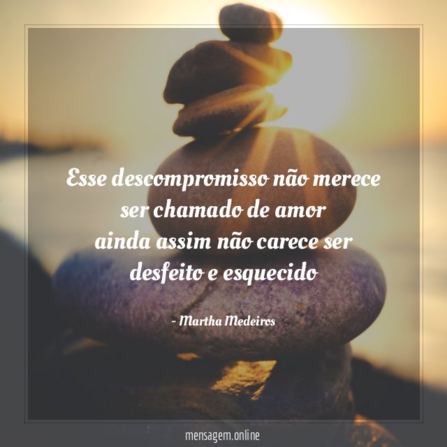 esse descompromisso não merece ser chamado de amor ainda