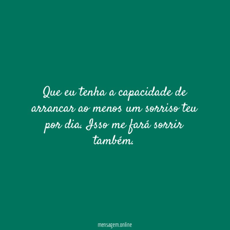 Que eu tenha a capacidade de arrancar ao