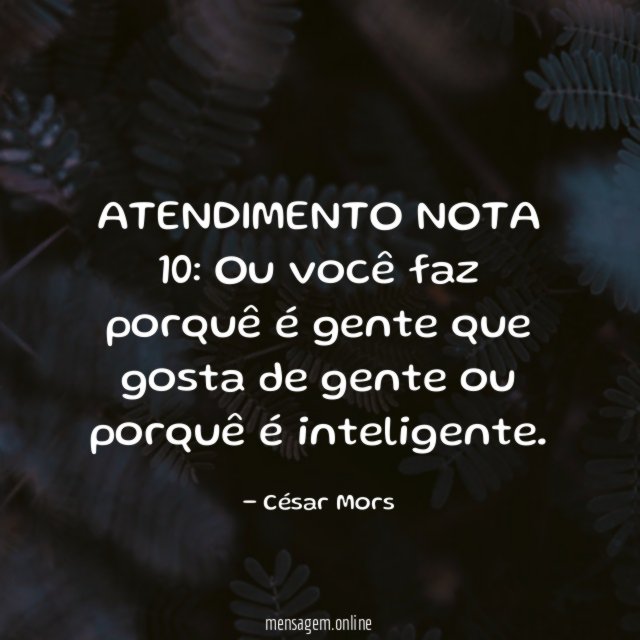 ATENDIMENTO NOTA 10