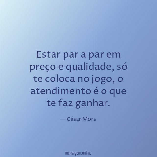 Estar par a par em preço e qualidade