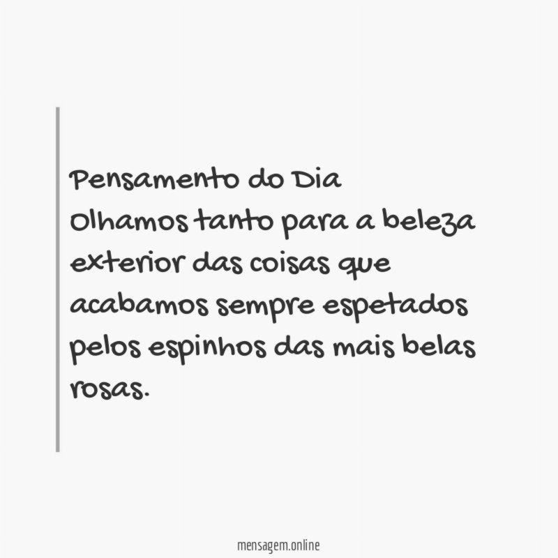Pensamento do Dia
