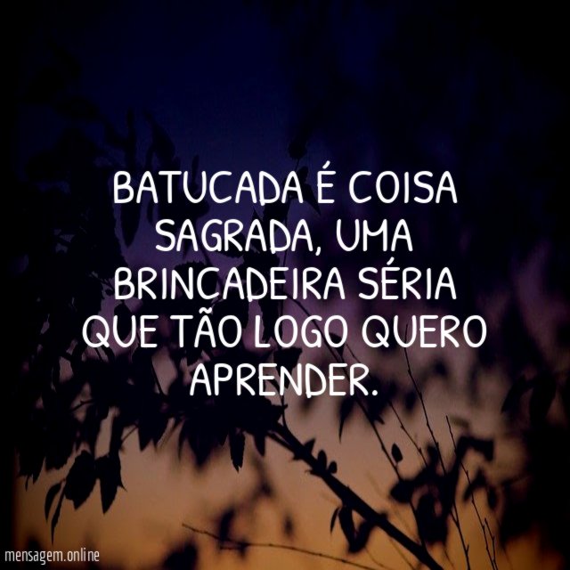Batucada é coisa sagrada