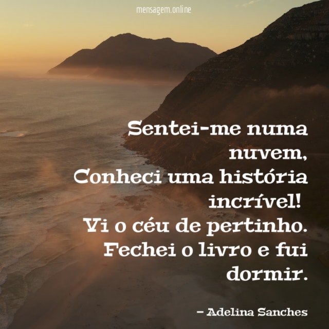 Sentei-me numa nuvem
