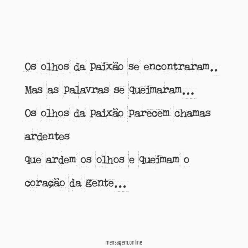 Os olhos da paixão se encontraram